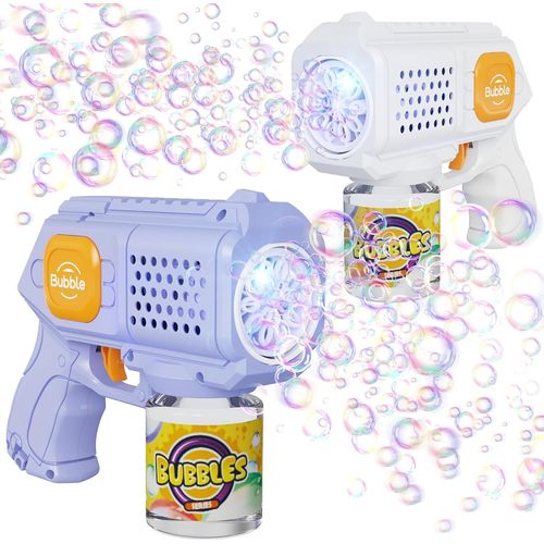 Kal-Cadeau De Pques 2 Bubble Machine Panacare Pistolet Automatique De Bulle D`Enfants 4000 Bulles Par Minute Avec La Lumire De Nuit De Led