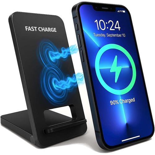 Kal-Chargeur Sans Fil 15 W Rapide Sans Fil Qi Pour Iphone 16 15 14 13 12 11 Pro Max Xr, Samsung Galaxy S24 S23 S22 Note, Google Pixel Lg, Station De Charge Pliable, Compatible Avec Les Coques
