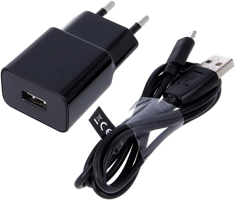 KAL-Chargeur Usb A Mxtc-1 Noir - Adaptateur Usb Avec 1A Puissance Et Cable Micro Usb 1M Inclus