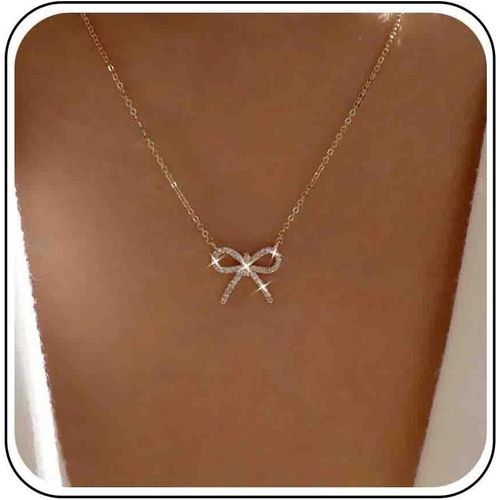 Kal-Collier Boho Avec Noeud En Strass Collier Ras Du Cou Avec Noeud En Cristal Collier Pendentif Noeud En Or Collier Avec Noeud En Cz Collier Avec Noeud En Cristal tincelant Collier Avec Noeud