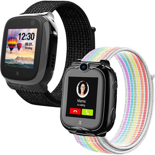 Kal-Compatible Avec Xplora Lot De 2 Bracelets De Rechange Pour Bracelet Xplora X5 / Xgo2 / Xgo3 - Bracelet De Rechange En Nylon Pour Xplora X5 Play/Xgo 2 / Xgo 3 - Cadeau Pour Fille Garon