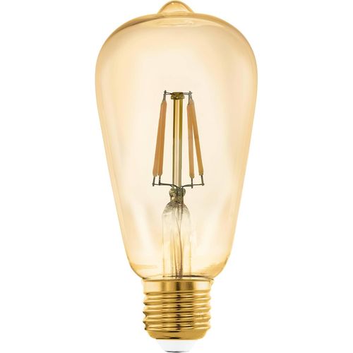 Kal-Connect.Z Ampoule Led E27 Connecte, St64, Zigbee, Contrlable Par Appli Et Commande Vocale, Dimmable, Blanc Chaud, 500 Lumens, 5,5 Watts, Ambr, Design Vintage