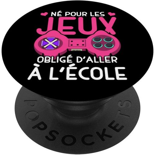 Kal-Console N Pour Les Jeux Oblig D'aller  L'cole Gaming Popsockets Popgrip - Support Et Grip Pour Smartphone/Tablette Avec Un Top Interchangeable