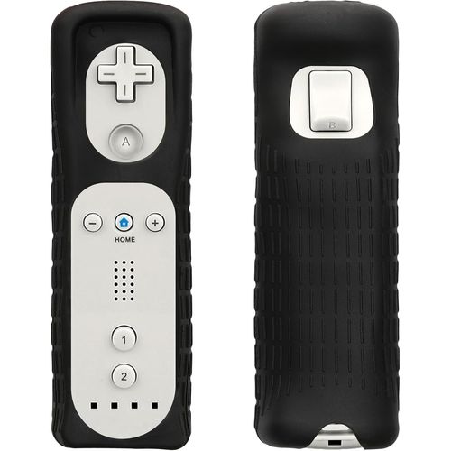 Kal-Coque Compatible Avec Nintendo Wii Remote Controller Coque - Housse De Protection Pour Manette De Jeu Vido Console En Silicone - Noir
