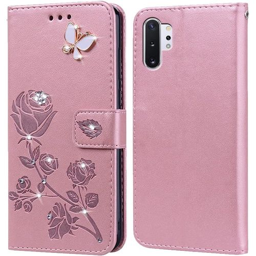 Kal-Coque Pour Samsung Galaxy Note 10 Plus Housse,Fonction De Support,Fente Pour Carte,Silicone Tpu,Flip tui Case Pour Samsung Galaxy Note10 Plus(6.8