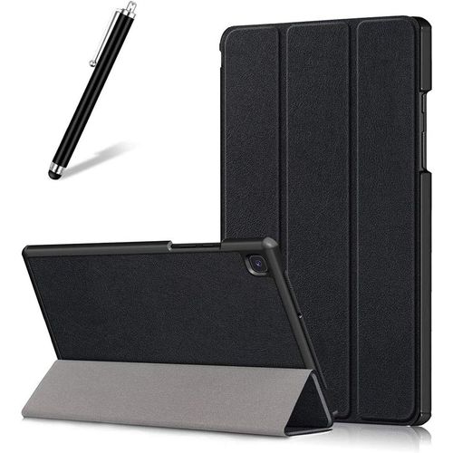 KAL-Coque Pour Samsung Galaxy Tab A7 2020 10.4 T500/T505/T507,tui Cuir  Rabat Mince Lger Avec Support Pliable,Rglable Multi-Angle Bquille Folio Flip Tablette Housse,Noir