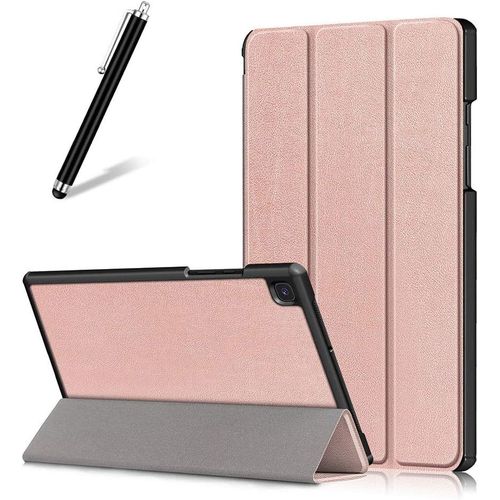 KAL-Coque Pour Samsung Galaxy Tab A7 2020 10.4 T500/T505/T507,tui Cuir  Rabat Mince Lger Avec Support Pliable,Rglable Multi-Angle Bquille Folio Flip Tablette Housse,Or Rose