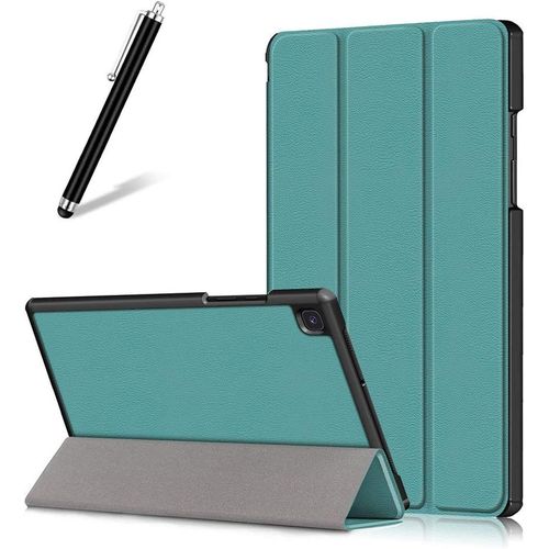 KAL-Coque Pour Samsung Galaxy Tab A7 2020 10.4 T500/T505/T507,tui Cuir  Rabat Mince Lger Avec Support Pliable,Rglable Multi-Angle Bquille Folio Flip Tablette Housse,Vert Fonc