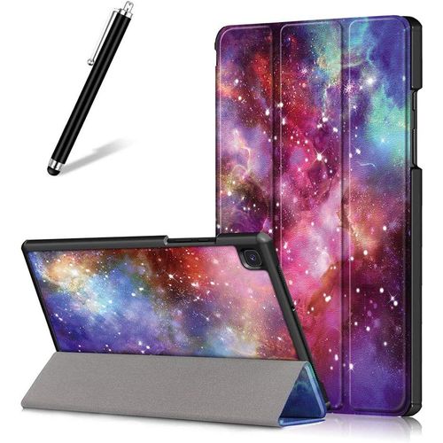 KAL-Coque Pour Samsung Galaxy Tab A7 2020 10.4 T500/T505/T507,tui Cuir  Rabat Mince Lger Avec Support Pliable,Rglable Multi-Angle Bquille Folio Flip Tablette Housse,Voie Lacte