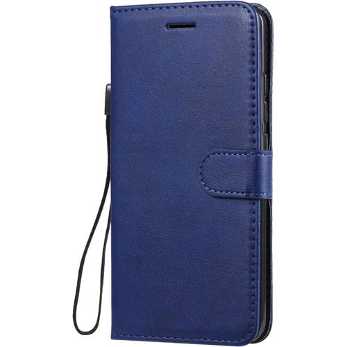 Kal-Coque Pour Xiaomi Mi Note 10 Pro/Mi Note 10 / Mi Cc9 Pro, Pu En Cuir Coque Portefeuille tui Housse, Design Classique Tpu Coque Pour Xiaomi Mi Note 10 Pro/Mi Note 10 / Mi Cc9 Pro - Bleu Marin