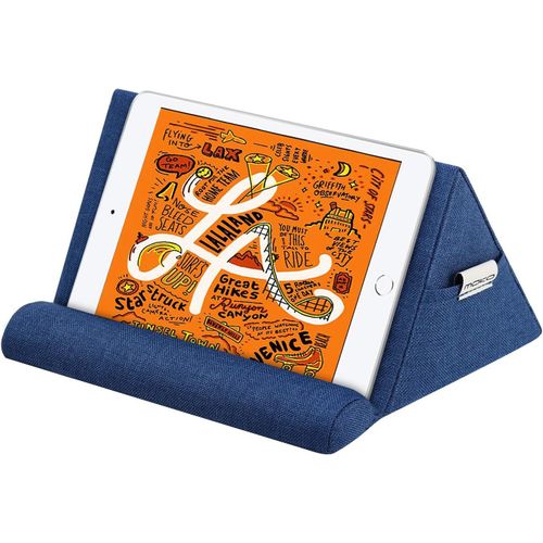 KAL-Coussin De Support Pour Tablet, Support Oreiller Multi-Angle Compatible Avec Ipad 10.2 10Th/2022, Ipad Pro 11/12.9 2022, Ipad Air 5 10.9/Air 4/Air 3, Galaxy Tab S6/S7/S9/S9+, Marine Bleu