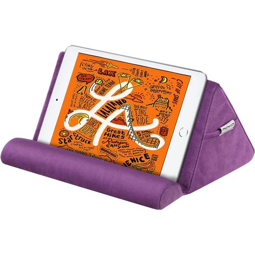 KAL-Coussin De Support Pour Tablet, Support Oreiller Multi-Angle Compatible Avec Ipad 10.2 10Th/2022, Ipad Pro 11/12.9 2022, Ipad Air 5 10.9/Air 4/Air 3, Galaxy Tab S6/S7/S9/S9+, Raisin Violet