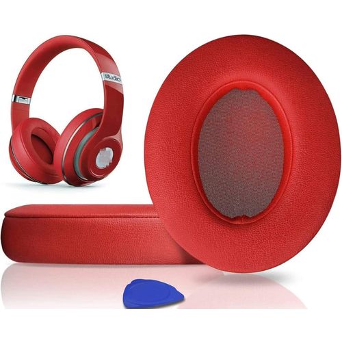 KAL-Coussinets D'Oreille, Oreillettes De Remplacement Pour Beats Studio 3 Et Studio 2 Casque Circum-Aural, Cache-Oreilles Couverts En Cuir Protine, Supression De Bruit Mousse  Mmoire