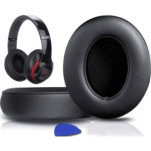 KAL-Coussinets D'Oreille, Oreillettes De Remplacement Pour Beats Studio 3 Et Studio 2 Casque Circum-Aural, Cache-Oreilles Couverts En Cuir Protine, Supression De Bruit Mousse  Mmoire