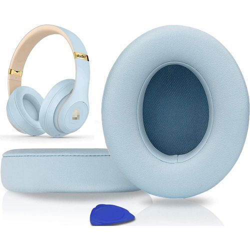 KAL-Coussinets D'Oreille, Oreillettes De Remplacement Pour Beats Studio 3 Et Studio 2 Casque Circum-Aural, Cache-Oreilles Couverts En Cuir Protine, Supression De Bruit Mousse  Mmoire