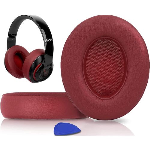 KAL-Coussinets D'Oreille, Oreillettes De Remplacement Pour Beats Studio 3 Et Studio 2 Casque Circum-Aural, Cache-Oreilles Couverts En Cuir Protine, Supression De Bruit Mousse  Mmoire