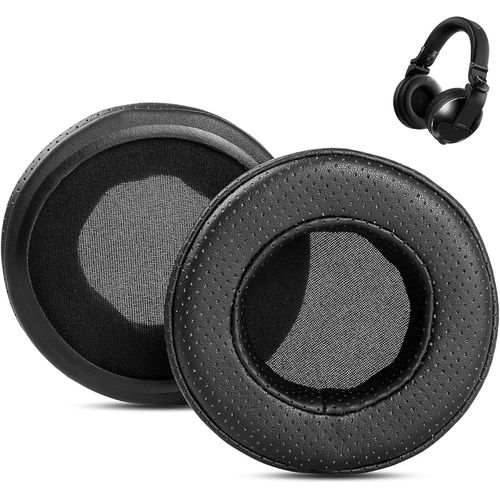 KAL-Coussinets D'Oreilles Respirants De Remplacement Compatibles Avec Les Casques Pioneer Hdj-X5 X7 Dj Hdj-X10, Coussinets En Cuir Perfor Et Mousse  Mmoire De Forme