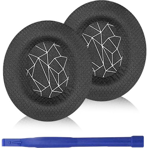 KAL-Coussinets De Rechange Arctis 7 En Mousse  Mmoire De Forme -Compatibles Avec Casque De Jeu Steelseries Arctis Pro 7 5 3 (Bandes Blanches)