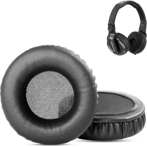 KAL-Coussinets De Rechange Compatibles Avec Le Casque Pioneer Hdj500/Hdj 500/Hdj-0, Avec Coussinets En Cuir Protin Doux Et En Mousse  Mmoire De Forme.