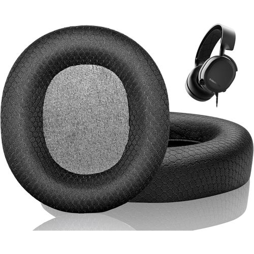 KAL-Coussinets Pour Steelseries Arctis 1/3/5/Arctis 7/7+/7P/7P+/7X/7X+/9/9X/Pro/Prime (Ne Convient Pas  LArctis Nova) Casque, Coussin Casque Avec Mousse D'Isolation Phonique, Noir