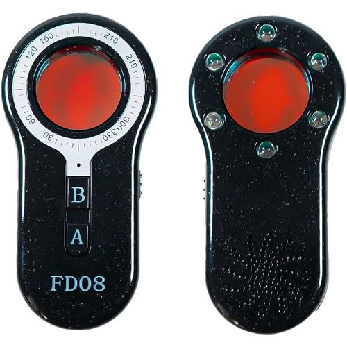 KAL-Dtecteur De Camras Caches, Miscrospie Et Capteur De Mouvement Et Vibrations -Fd08 Portable Avec Filtre Infrarouge -Idal Pour Htel, Voyage, Bureaux (Fd08)