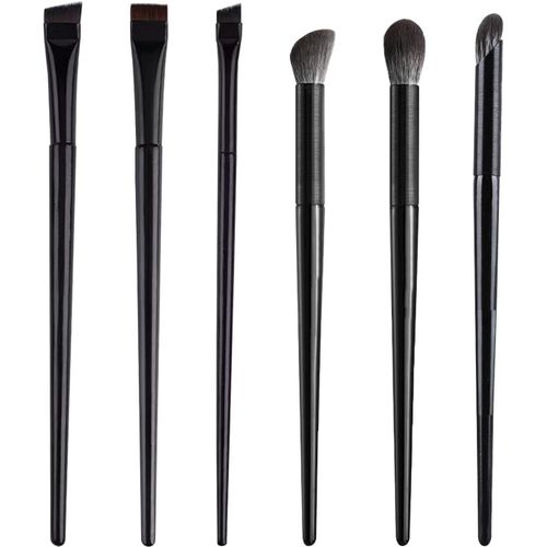 Kal-Ensemble De 6 Pinceaux De Maquillage, Pinceau  Sourcils Plat, Pinceau Eye-Liner Biseaut, Applicateur De Fard  Paupires Pour Faonner Les Sourcils, Appliquer Les Reflets Et Les Ombres