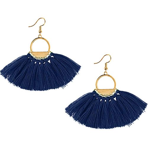 Kal-Femmes Gland Boucles D'oreilles Bohme Fan Forme Gland Tassel Dclaration Drop Dangle Boucles D'oreilles Pour Fille Lady
