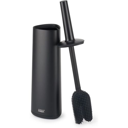Kal-Flex 360, Ensemble Brosse Wc Toilette Et Support, Tte De Brosse Remplaable, Anti-Goutte, Anti-Bouchon, Triple Action, Noir Mat
