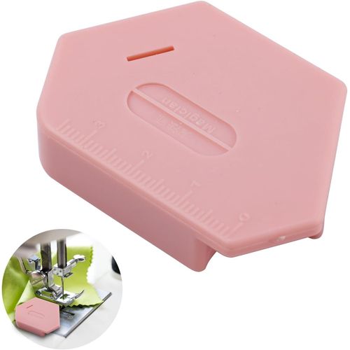 Kal-Guide De Couture Magntique Pour Machine  Coudre, Polygonal Guide De Couture Magntique Avec chelle Guide D'ourlet Universel Multifonctionnel Accessoires Pour Machine  Coudre (Rose)