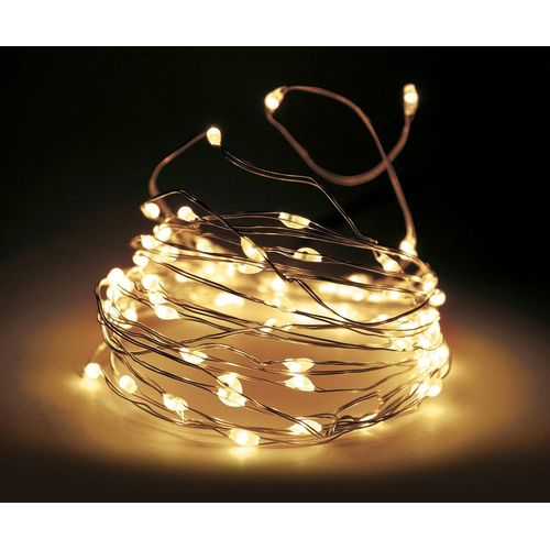Kal-Guirlande Lumineuse Led Blanc Chaud - 795 Cm - 160 Led - clairage Dcoratif Avec Minuterie Et 8 Fonctions - Pour L'intrieur Et L'extrieur - Fonctionne Avec Piles