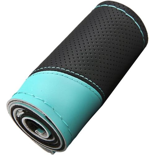 Kal-Housse De Volant Cousue  La Main En Cuir Microfibre Bleu Tiffany Assortie Adapte  Un Volant De 38 Cm De Diamtre