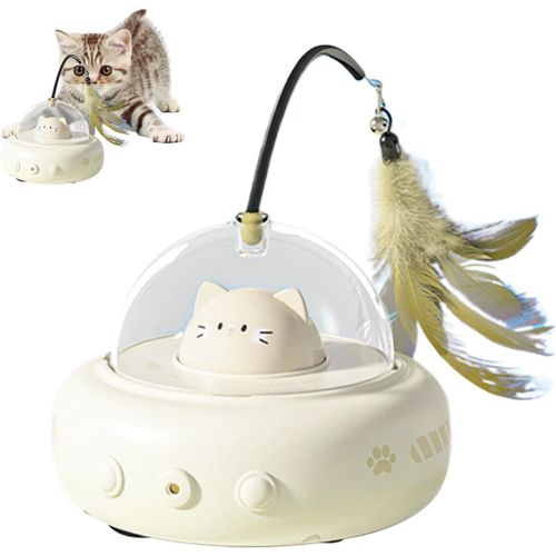 KAL-Jouet Interactif Pour Chat D'Intrieur A Plumes, Jouet Interactif Rechargeable Pour Chat