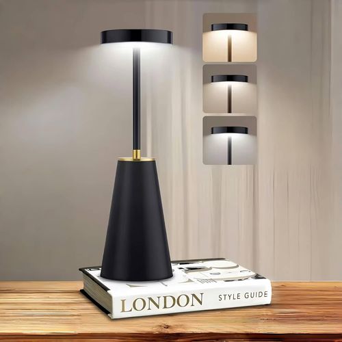Kal-Lampe De Table Led Sans Fil  Intensit Variable, tanche Ip54, 3 Tempratures De Couleur, Commande Tactile, Mtal + Botier En Pc, Pour L'intrieur Et L'extrieur, Table  Manger, Table De