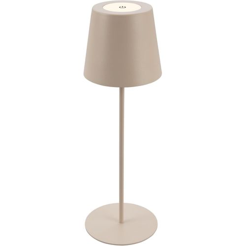 Kal-- Lampe De Table Led Sans Fil, Tactile,  Intensit Variable, Rglable En Hauteur, Lampe  Accu, Lampe D'extrieur, 36x10,5 Cm, Beige