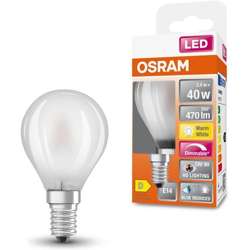 Kal-Lampe Led Dimmable Superstar Avec Un Rendu Des Couleurs Particulirement lev (Cri90), E14-Base, Verre Dpoli ,Blanc Chaud (2700k), 470 Lumen,Remplacement De 40w-Ampoules 1-Pack