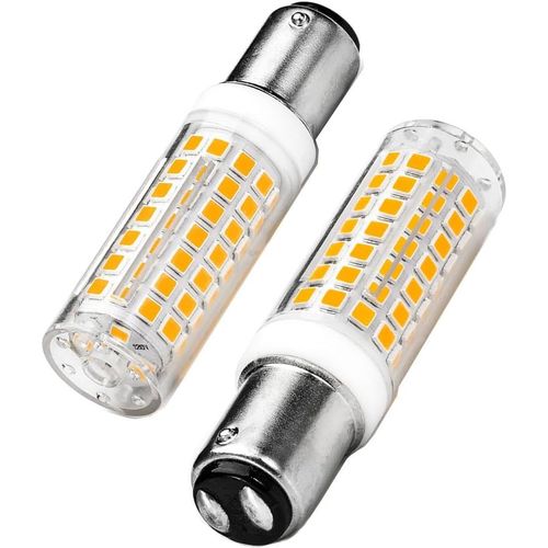 Kal-Led Ampoule Machine A Coudre B15,B15d Baonnette Doublecontact 6w Ac 220v,60w Lampe Incandescence quivalent,Pour Rfrigrateur/Machine  Coudre/Lampe De Table(Lot De 2) (Blanc Chaud)
