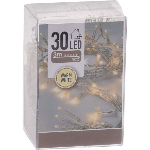Kal-Led Chane De Lumires String Avec 30 Led -  Piles - Couleur: Blanc Chaud
