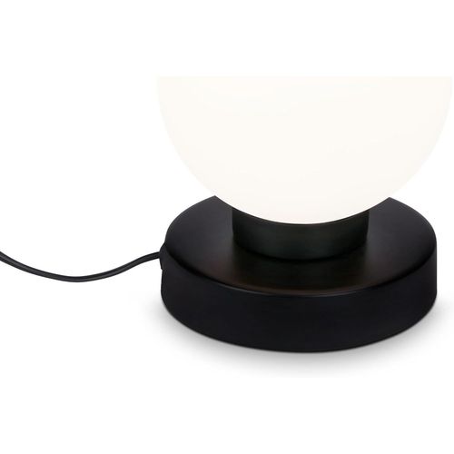 Kal-Leuchten Lampe De Table Avec Interrupteur  Cble Et 1 Ampoule E14 Max. 25 W Blanc/Noir 126 X 157 Mm