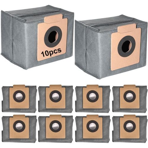 Kal-Lot De 10 Sacs  Poussire Pour Aspirateur E-Ufy X8 Pro / X10 Pro Omni Robot Aspirateur Autovide Station Auto-Vide, Grande Capacit, Antibactriens Et Dsodorisants, Sacs De Rangement Sous Vide