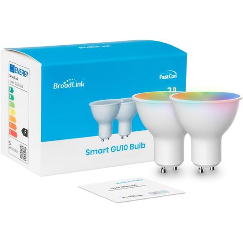 Kal-Lot De 2 Ampoules Connectes Fastcon Super Connect Gu10, Couleurs Changeantes, Synchronisation Musicale, Gu10/4,5 W, Fonctionne Avec Alexa Et Google Home, Hub Fastcon Requis