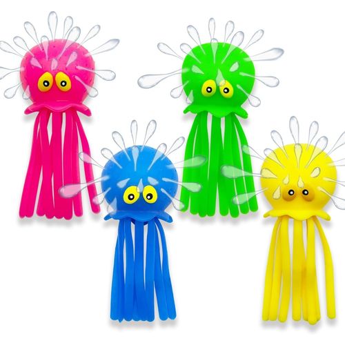 KAL-Lot De 4 Boules Bombes  Eau En Forme De Poulpe, Jouets De Bain Pour Tout-Petits, Jouets De Piscine Pour Enfants, Rutilisables Remplisseurs De Sacs De Fte D't Pour Garons Et Filles 3+ Ans