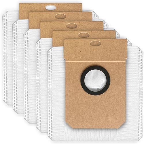 KAL-Lot De 5 Sacs De Rechange Pour Aspirateur Robot | Compatible Avec Conga 11090, Haier H11/H11 Max, Viomi Alpha 3 Pro | 2 L, Hypoallergnique Et Auto-Vidange, Faciles  Remplacer
