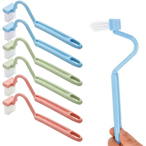 Kal-Lot De 6 Brosses De Nettoyage Wc En Forme De S, Brosse Wc Avec Nettoyeur De Bordure, Brosse De Nettoyage Wc, Brosse Wc Incurve, Brosse Wc Sous Le Bord, Petite Brosse De Nettoyage