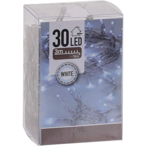 Kal-Lumire De Led String Avec 30 Led -  Piles - Couleur: Blanc Froid