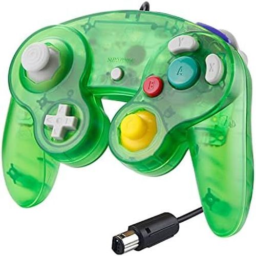 Kal-Manette Filaire Pour Game Cube,Contrleur Ngc Manette De Game Cube Classique Gc Game Cube Ngc Compatible Avec Game Cube Wii U Switch Pc Super Smash Bros