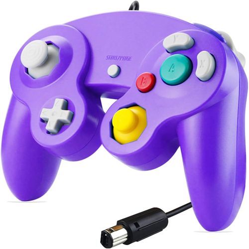Kal-Manette Pour Gamecube,Manette De Gamecube Filaire Ngc Contrleur Classique Gc Game Cube Ngc Controller Compatible Avec Gamecube Wii U Switch Pc Super Smash Bros