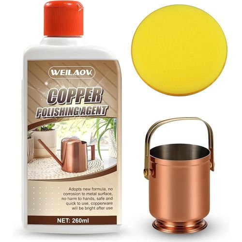 Kal-Nettoyant Cuivre, Miror Cuivre Laiton, Entretien Laiton Cuivres, Nettoyage Trs Efficace, Protection Longue Dure, Peut tre Utilis Pour La Cuivrerie, La Vaisselle, L'artisanat, Etc, 260ml