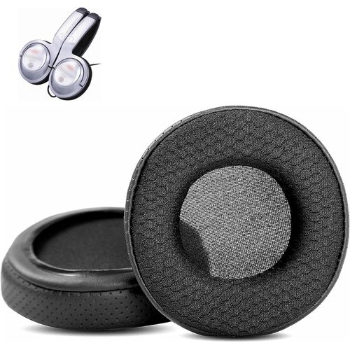 KAL-Oreillettes Durables Et Respirantes De Remplacement Compatible Avec Les Casques Aiwa Hp-Cn6 Hp-Cn5 Coussinets D'Oreilles (Cuir Perfor/Tissu Durable Et Mousse  Mmoire)