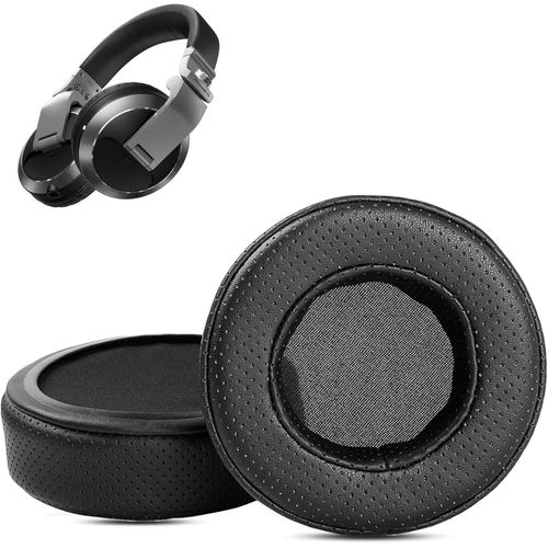KAL-Oreillettes Respirantes De Remplacement Compatible Avec Les Casques Pioneer Hdj-X7 Hdj-X5 Dj Hdj-X10 Coussinets D'Oreilles (Cuir De Protine Perfor/Mousse  Mmoire)