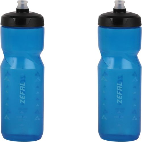 Kal-Pack Sense Soft 80 Bidon Velo Et Vtt- Lot De Deux Gourdes Sport Souples Et Inodores - Bidon Eau Sans Bpa - Tetine Silicone - Bleu Transparent, 2 X 800 Ml